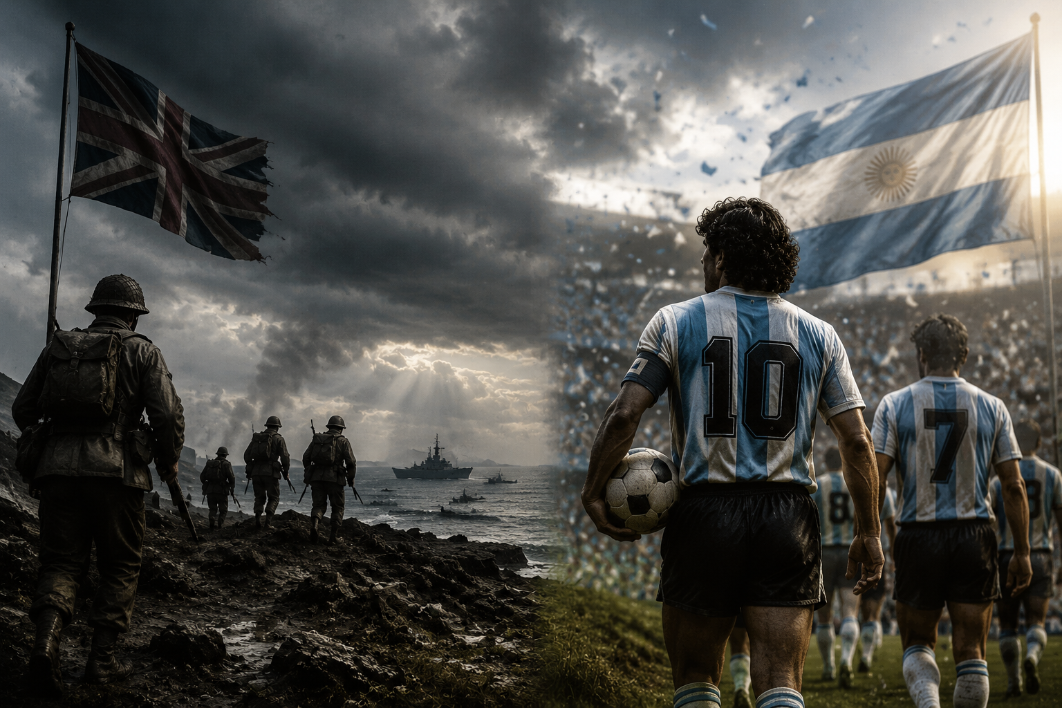 Quando uma guerra de 74 dias atravessa quarenta anos de futebol